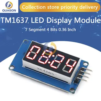 10PCS TM1637 4 Bitov Digitalni LED Zaslon Modul Za arduino 7 Segment 0.36 Palčni Ura RDEČE Anoda Cev Štiri Zaporedna Voznik Odbor Pack