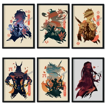 Igra Genshin Vpliv Anime Slike Demon Slayer Moj Junak Univerzami anime slika wall art Doma Dekor kakovosti, plakati, platna slikarstvo