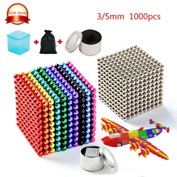 3/5 MM Super Metaballs Buck Magnet Pisane Magnet iz Redkih Zemelj Močno Moč Magnetov Za Industrijo 3D DIY Igrače Žid
