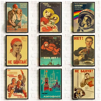 Vintage Stalin ZSSR CCCP Plakat Dobro Kakovost Fotografij in Plakatov Wall Art Retro Plakate Za Sobi Doma Stenske nalepke Dekor