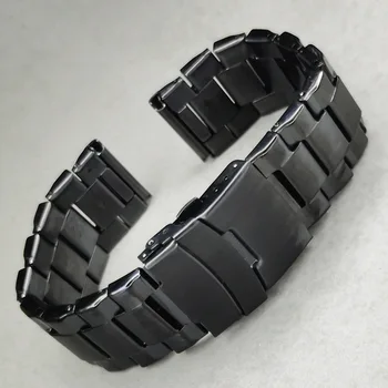 20 mm 22 mm Kovinski Watch Trak za Samsung Galaxy Watch Huawei GT2 zapestnica iz Nerjavečega jekla manšeta za Omega Seiko Zložljiva Zaponka