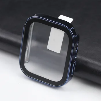 Ohišje za Apple ura 8 7 6 5 SE 40 mm 44 41mm 45 mm z Vgrajeno Kaljeno Steklo Screen Protector Zaščitno Steklo Zaslona Pokrov