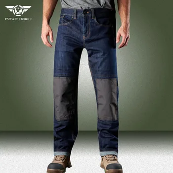 Nove Taktične Jeans Moške Vojaške Mozaik Multi-Žepi Tovora Traper Hlače Moški Prostem Vojske Svoboden Naravnost Proti Jean Hlače