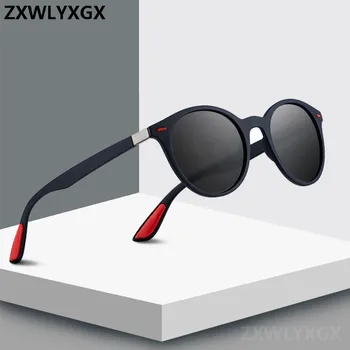 ZXWLYXGX DESIGN Moški Ženske Klasičen Retro Zakovice Polarizirana sončna Očala TR90 Noge Lažja Oblika, Ovalni Okvir UV400 Zaščito oculos
