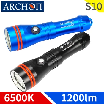 ARCHON S10 1200 lumnov potapljaško razsvetljava, Podvodna svetilka 100m vodotesno svetilko potapljaške luči žarometi, luči 18650 baterijo